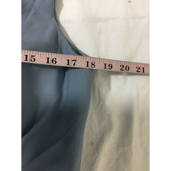 BRIDESMAID 14 1X Slate Blue  One Shoulder Sleeveless Formal Maxi Dress NEW B125 - Picture 6 of 9